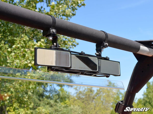 3 Panel Rear View Mirror with 1-7 / 8" Clamps - Super ATV