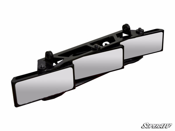 3 Panel Rear View Mirror with 1-7 / 8" Clamps - Super ATV