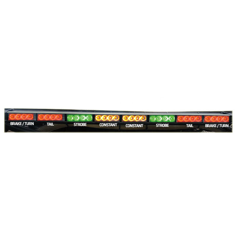 Rear Chase Light Bar 36" - Green Strobes - 4x8 - RLB