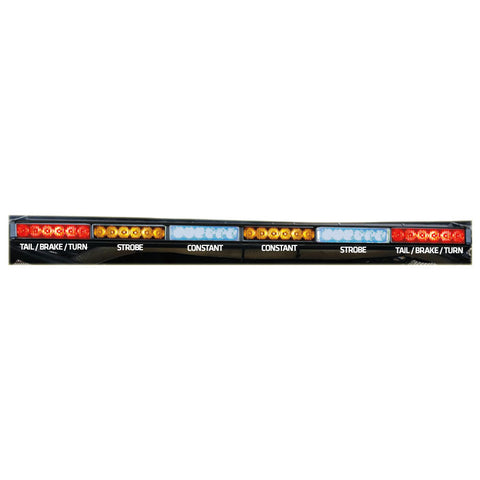 Rear Chase Light Bar 36" - Blue & Amber Strobes - 6x6 - RLB
