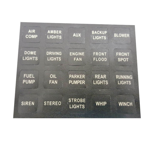 6 Switch Touch Panel Power System Includes customized off-road button labels - RLB